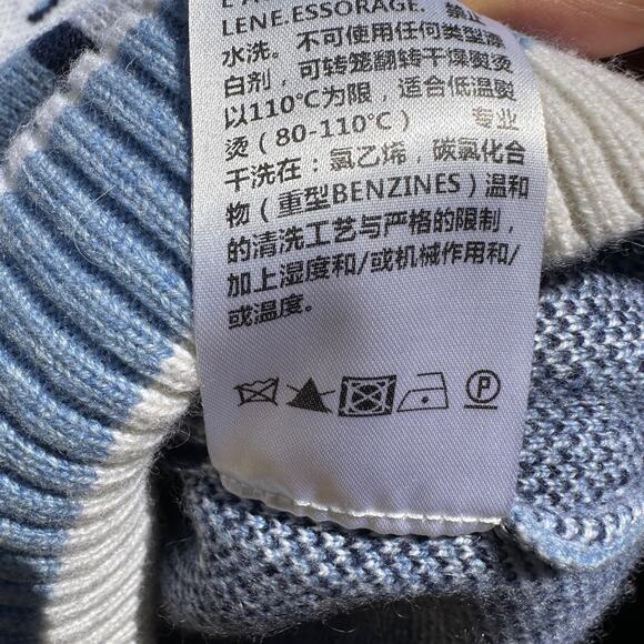 Laurence & Chico Monogram Cashmere Wool V Neck LOGO Sweater One Size NWOT - Picture 8 of 9